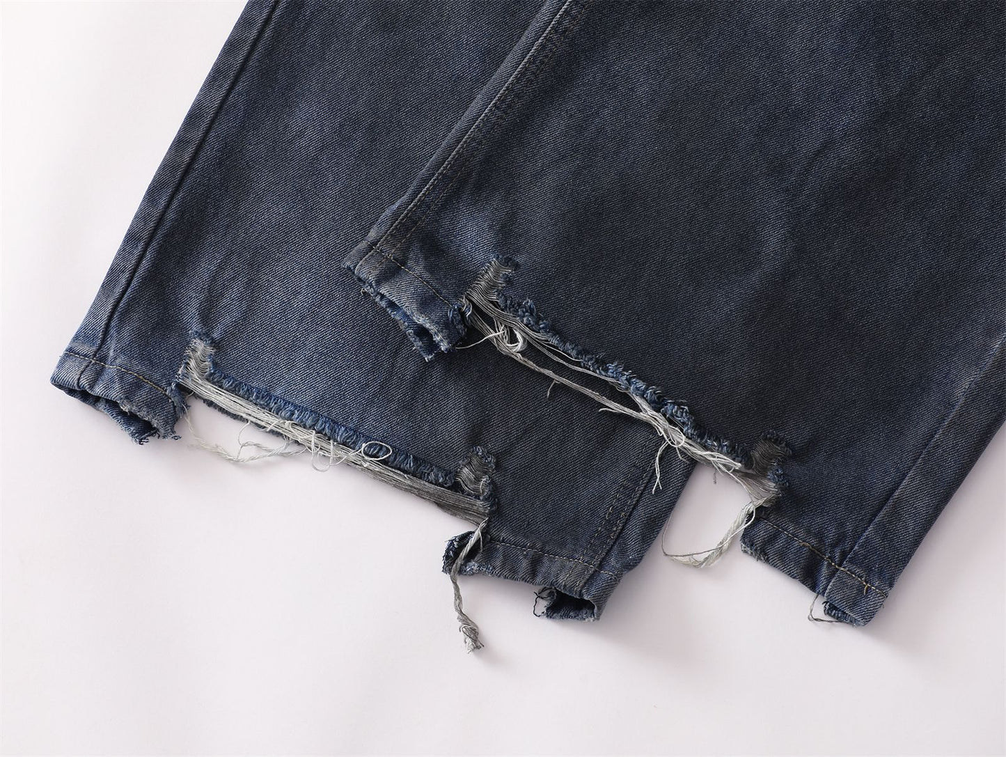 Dirty Dyed Whisker Wide Leg Denim Jeans WN26875