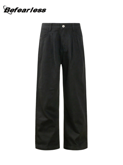 Washed Straight Wide Leg Pants WN26315