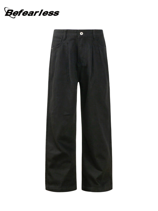 Washed Straight Wide Leg Pants WN26315