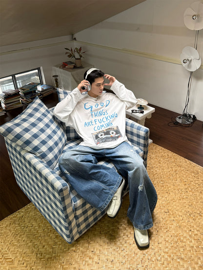 Graphic Print Breathable Long Sleeve T-Shirt WN20862