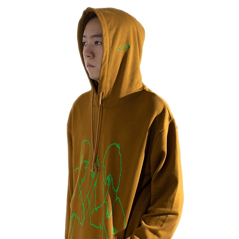 Illustration Print Hoodie WN18892