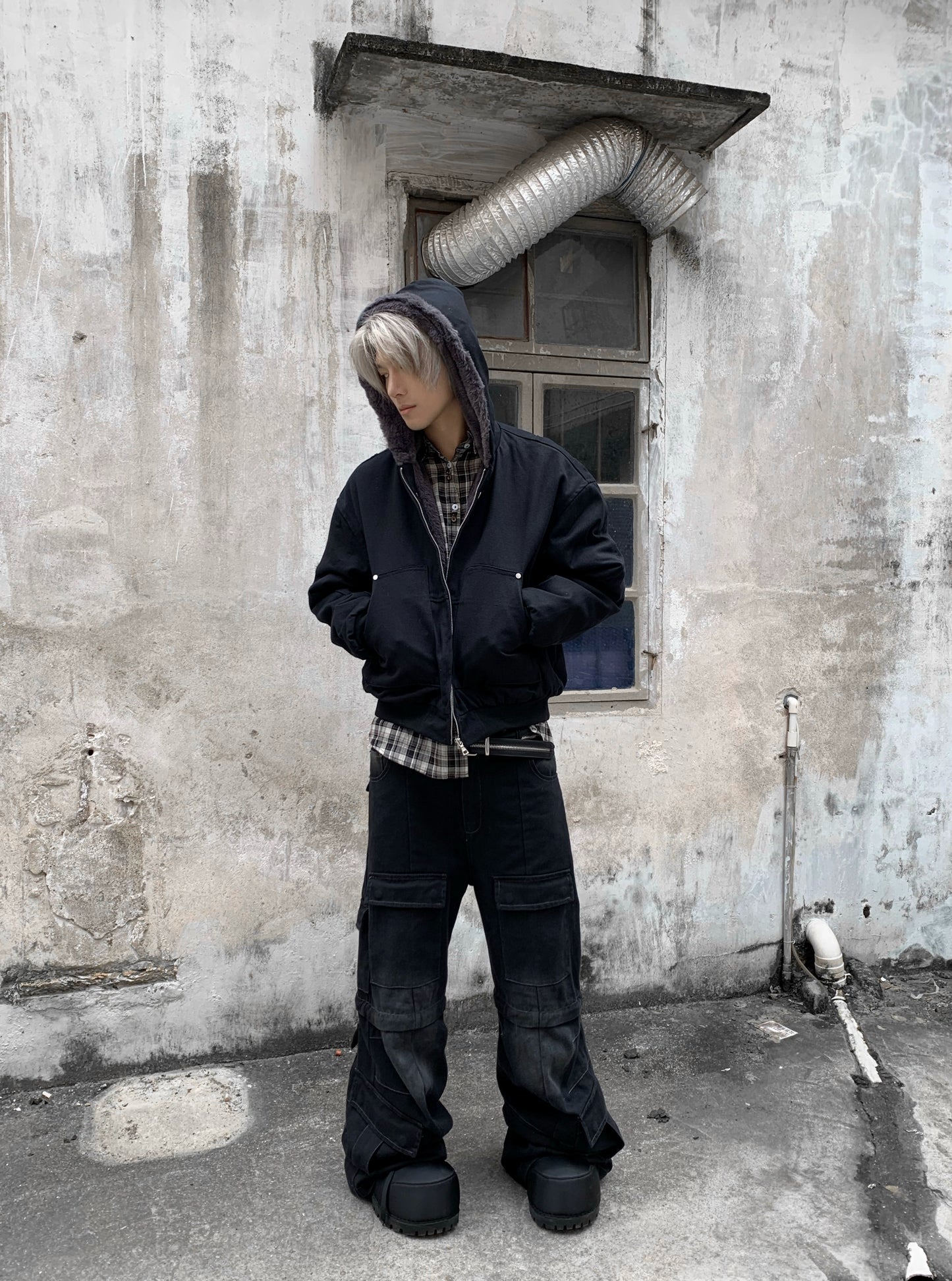 Short Hooded Thick Jacket WN22237