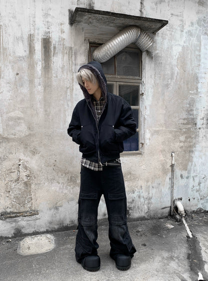 Short Hooded Thick Jacket WN22237