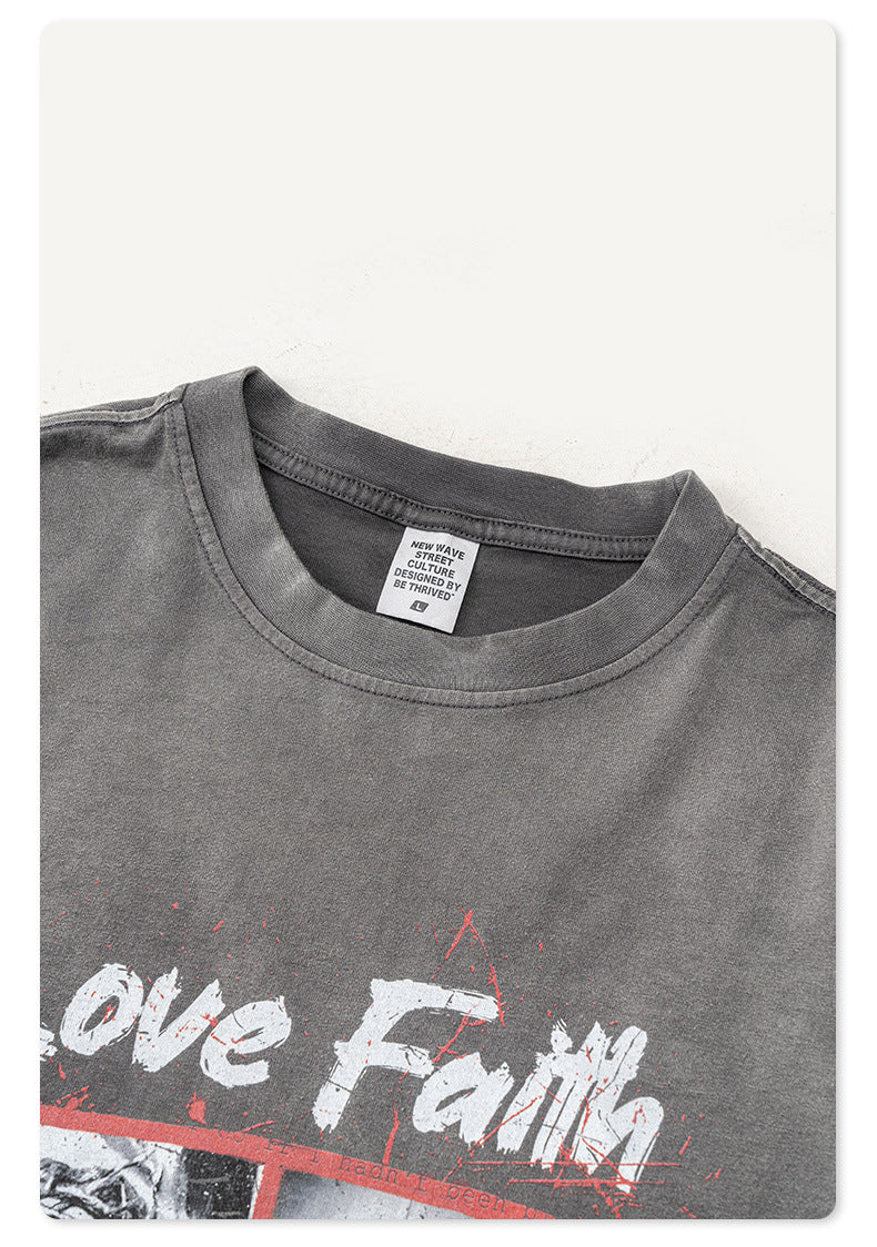 Abstract Graffiti Print Long Sleeve T-Shirt  WN7843