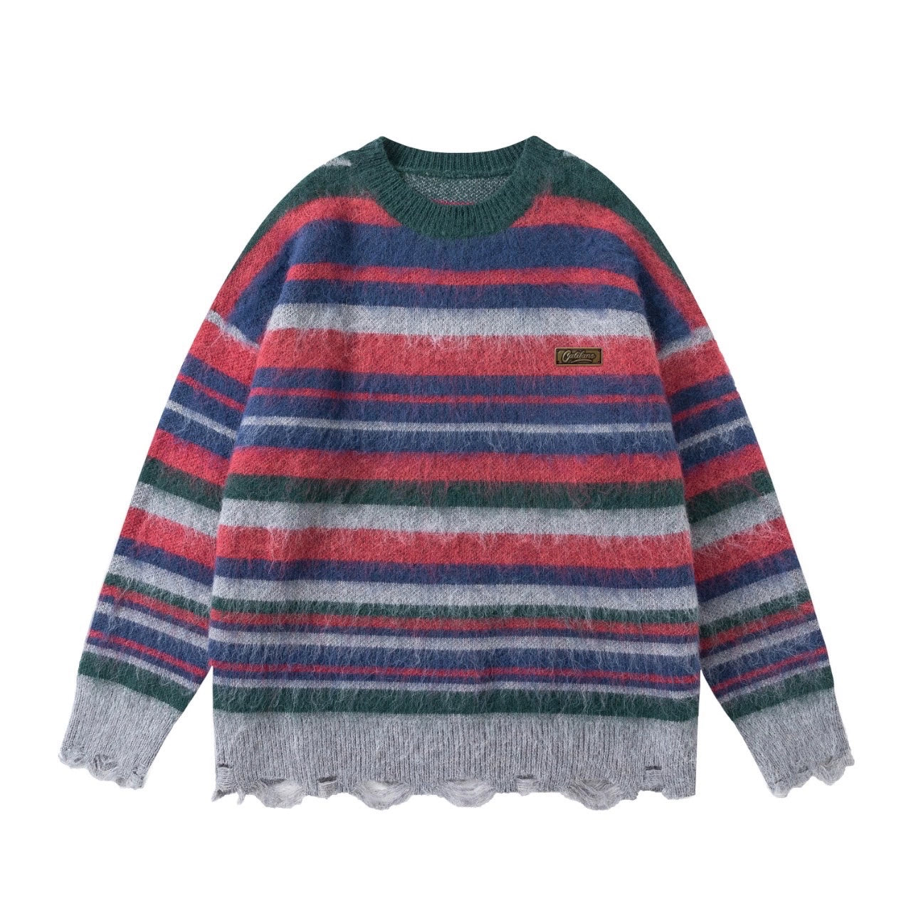 Colorblock Stripe Knit Sweater WN10959