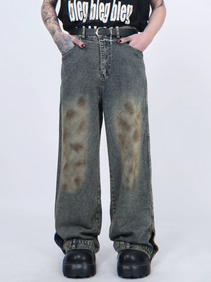 Dirty Design Long Straight Leg Denim Jeans WN5227