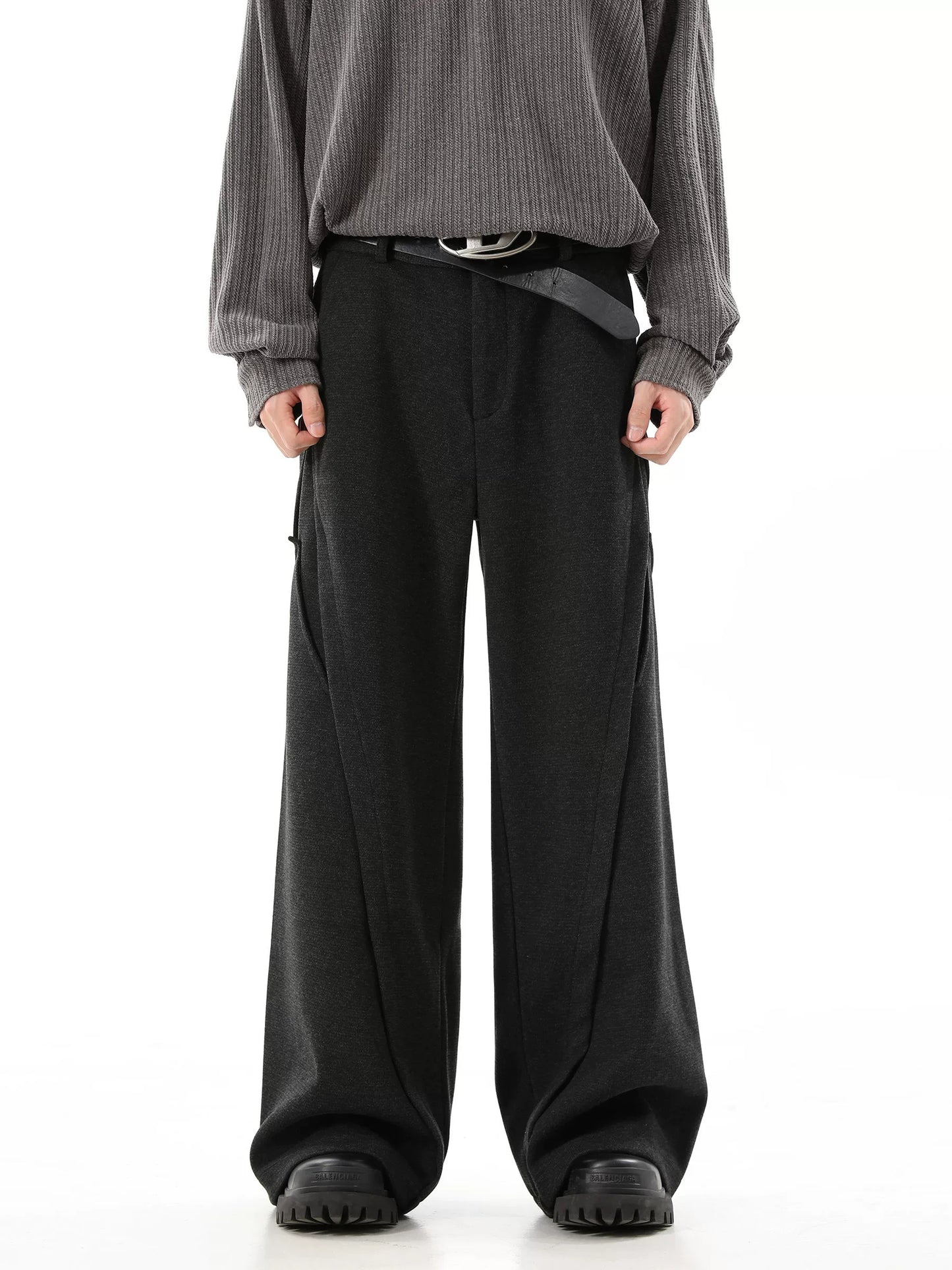 Wide-Leg Pleats Trousers WN10387