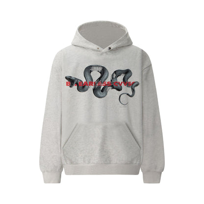 Washed Snake Print Pullover Hoodie WN23061