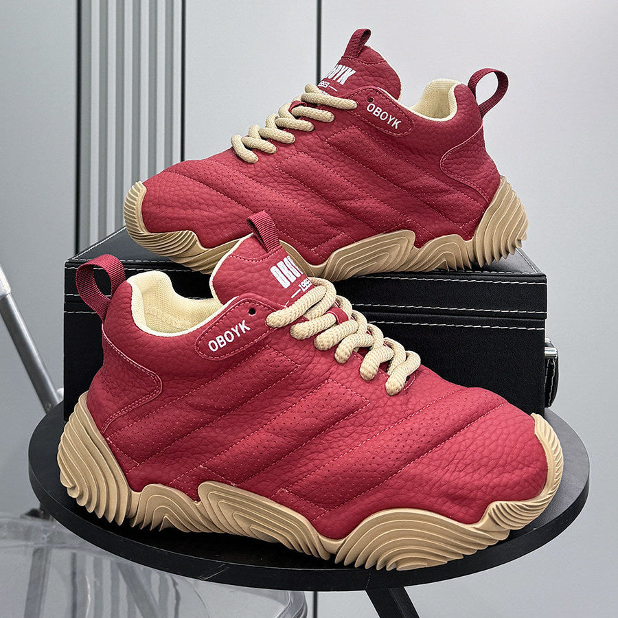Platform Knit Chunky Lace-Up Sneakers WN24830