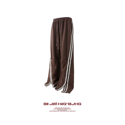 Straight Suede Buttoned Sweat Pants WN13178