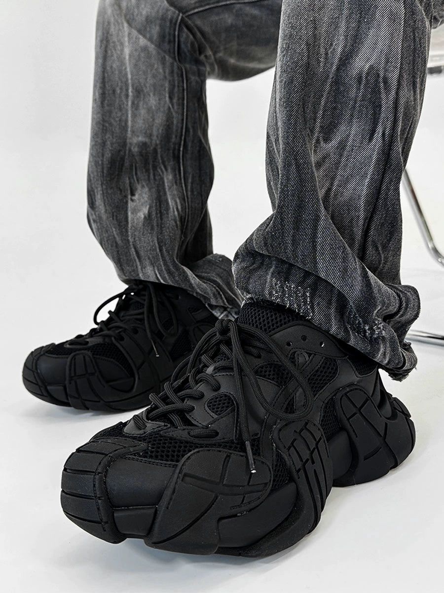 Chunky Sole Mesh Design Large Toe Shoes WN19184