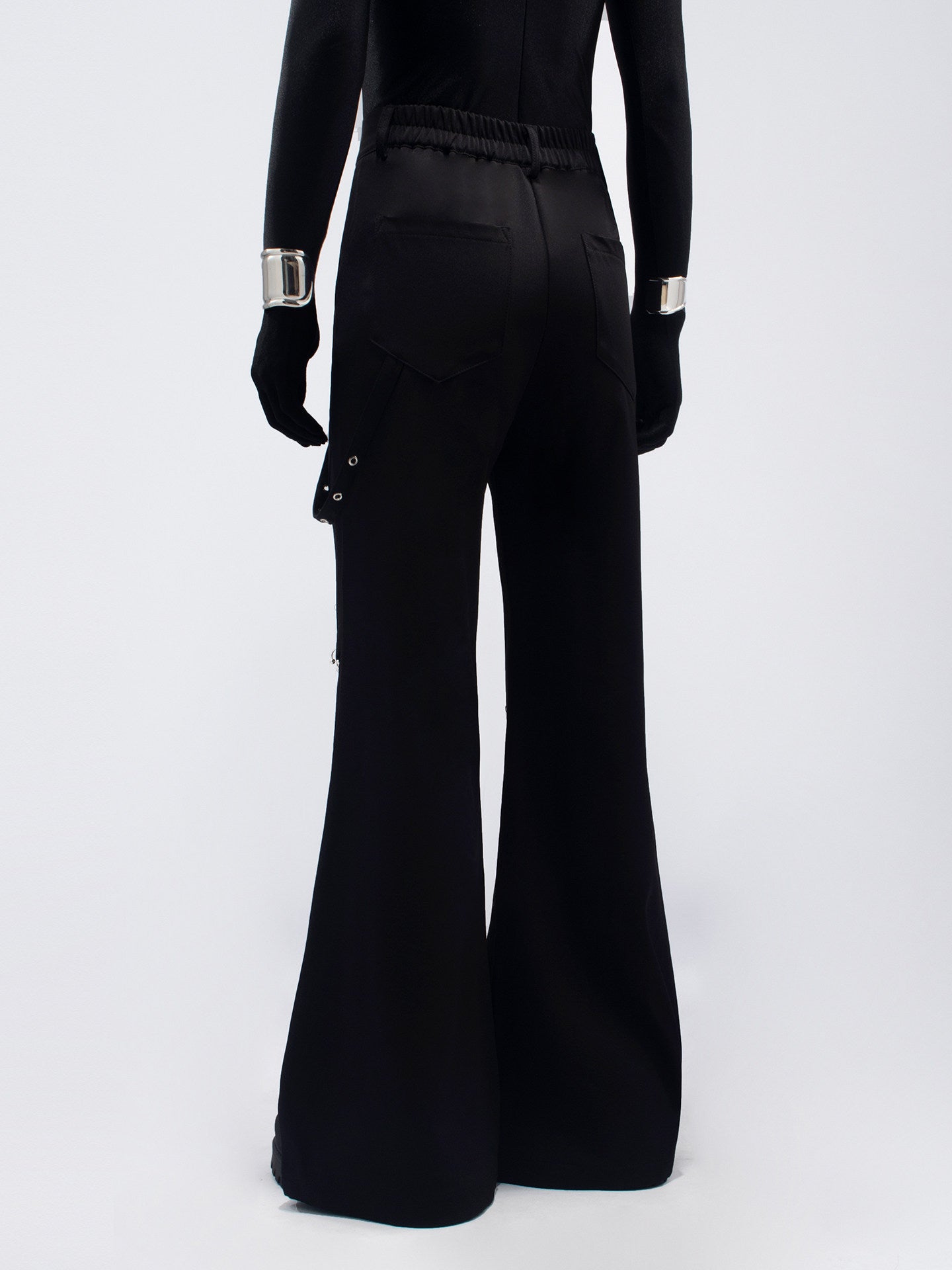 Eyelet Strap Flare Trousers WN23721