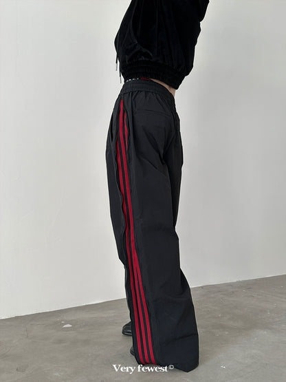 Three Bar Stripe Wide Leg Sporty Pants WN8838