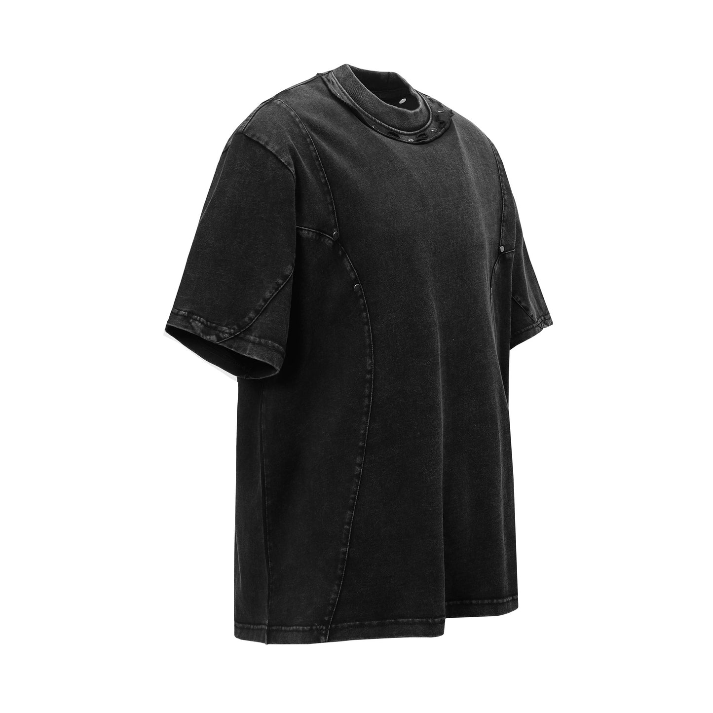 Studs Washed Short Sleeve T-Shirt WN26765