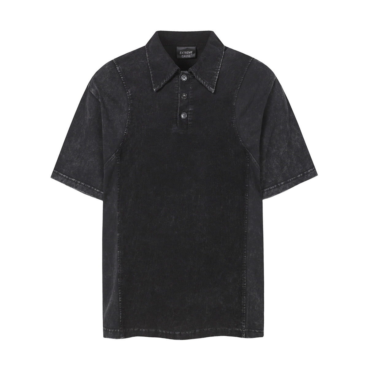Washed Panel Short Sleeve Polo Shirt WN26783