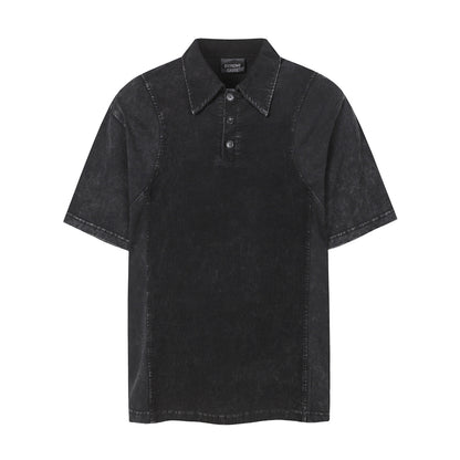 Washed Panel Short Sleeve Polo Shirt WN26783