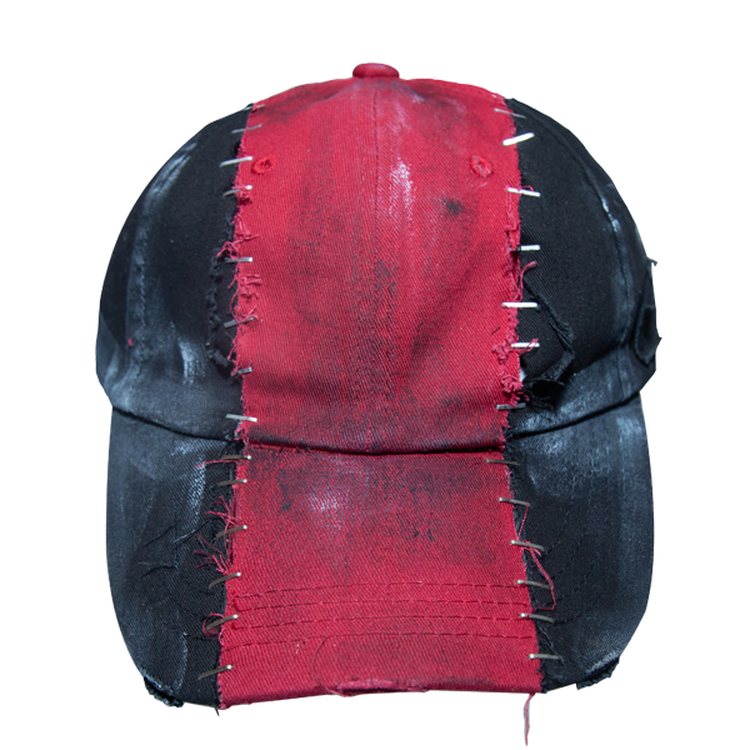 Patchwork Damage Tie-Dye Curved-Brim Cap WN21126