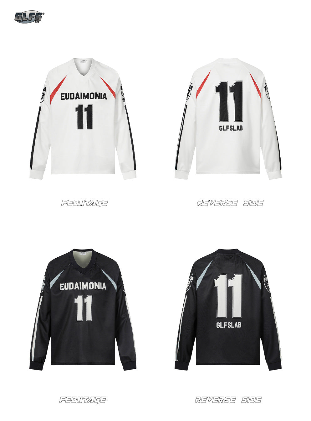 V-Neck Mesh Raglan Number Long Sleeve T-Shirt WN26581
