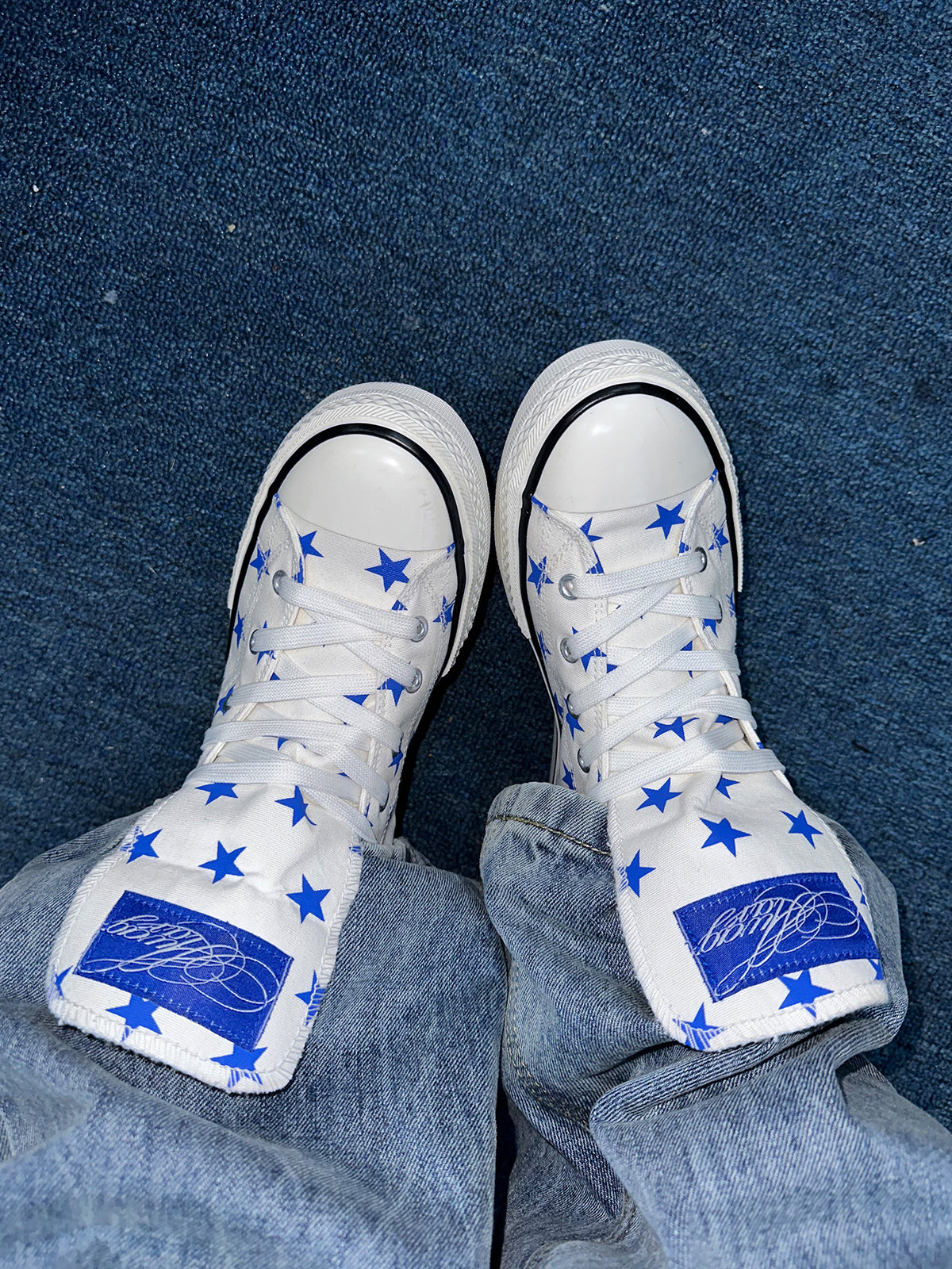 High-Top Star Logo Print Sneakers WN27170