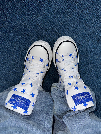 High-Top Star Logo Print Sneakers WN27170
