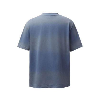 Gradient Ink Paint Splash Letter Print Short Sleeve T-Shirt WN26944