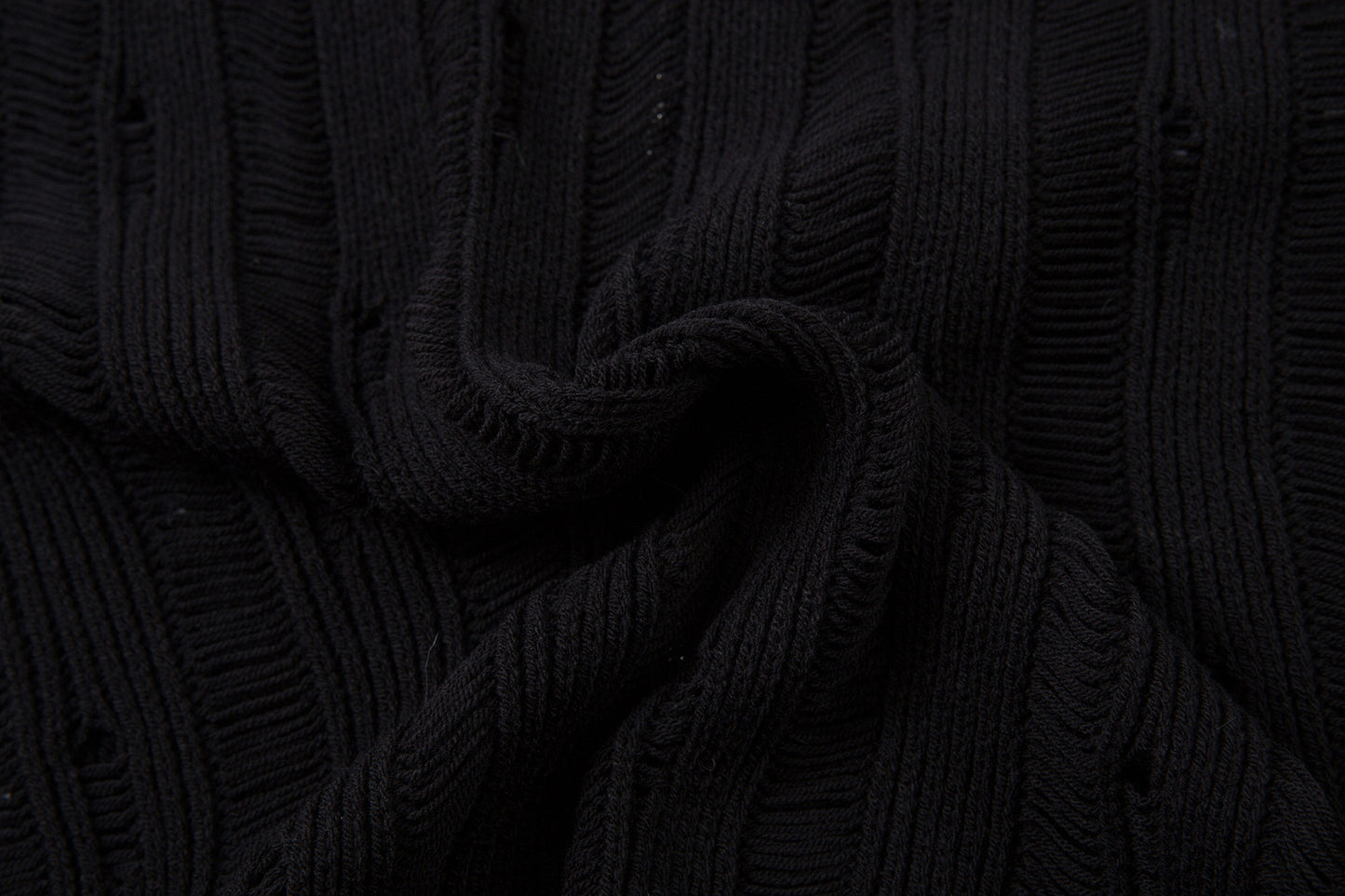 Damage Design Zipper Short Sleeve Knit Shirt WN16198