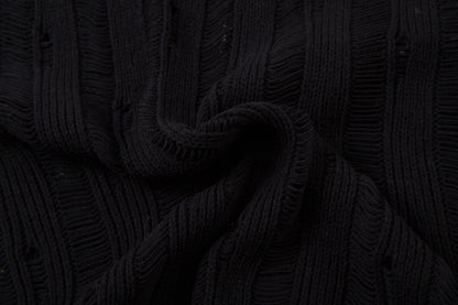 Damage Design Zipper Short Sleeve Knit Shirt WN16198