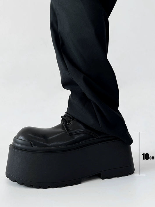 10cm Uplift Thick Sole Leather Derby Shoes WN19132