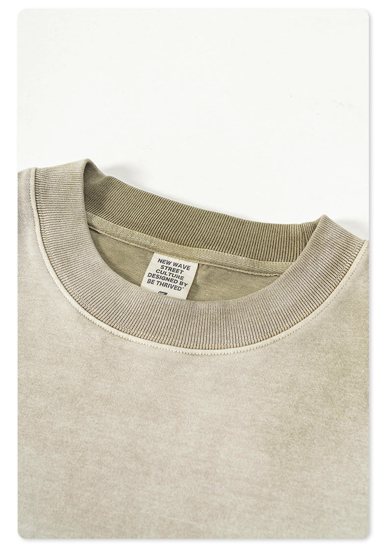 Washed Oversize Short-sleeve T-shirt WN6453