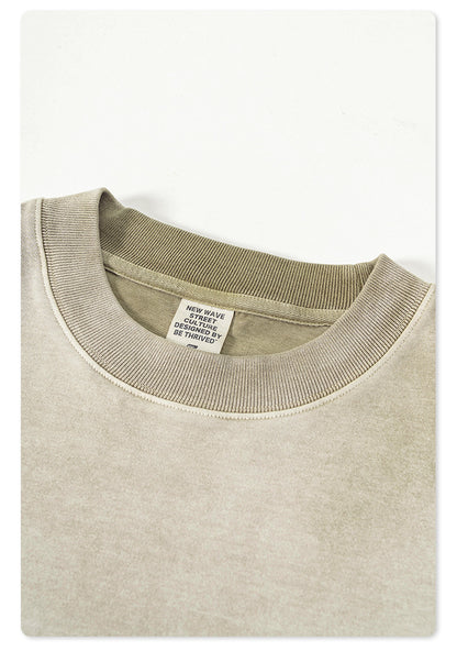 Washed Oversize Short-sleeve T-shirt WN6453