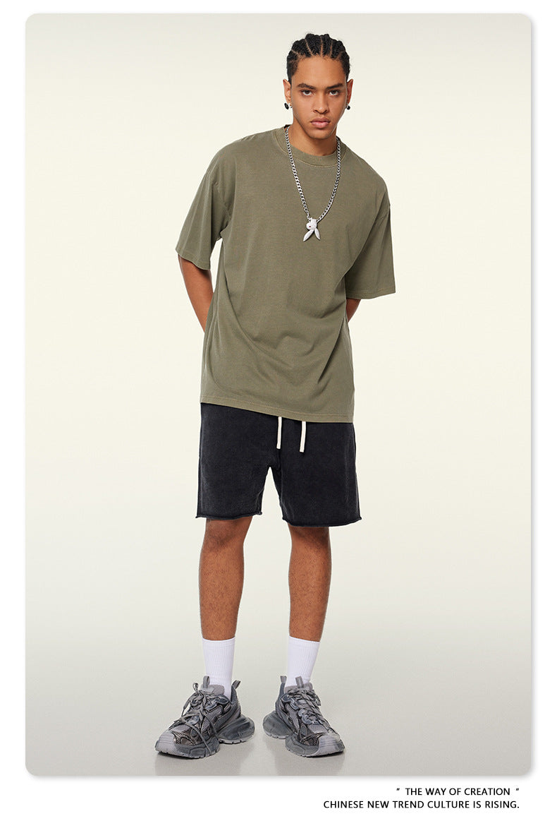 Washed Oversize Short-sleeve T-shirt WN6457