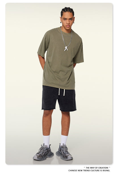 Washed Oversize Short-sleeve T-shirt WN6457