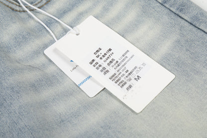 Washed Whisker Wide Leg Denim Jeans WN26092