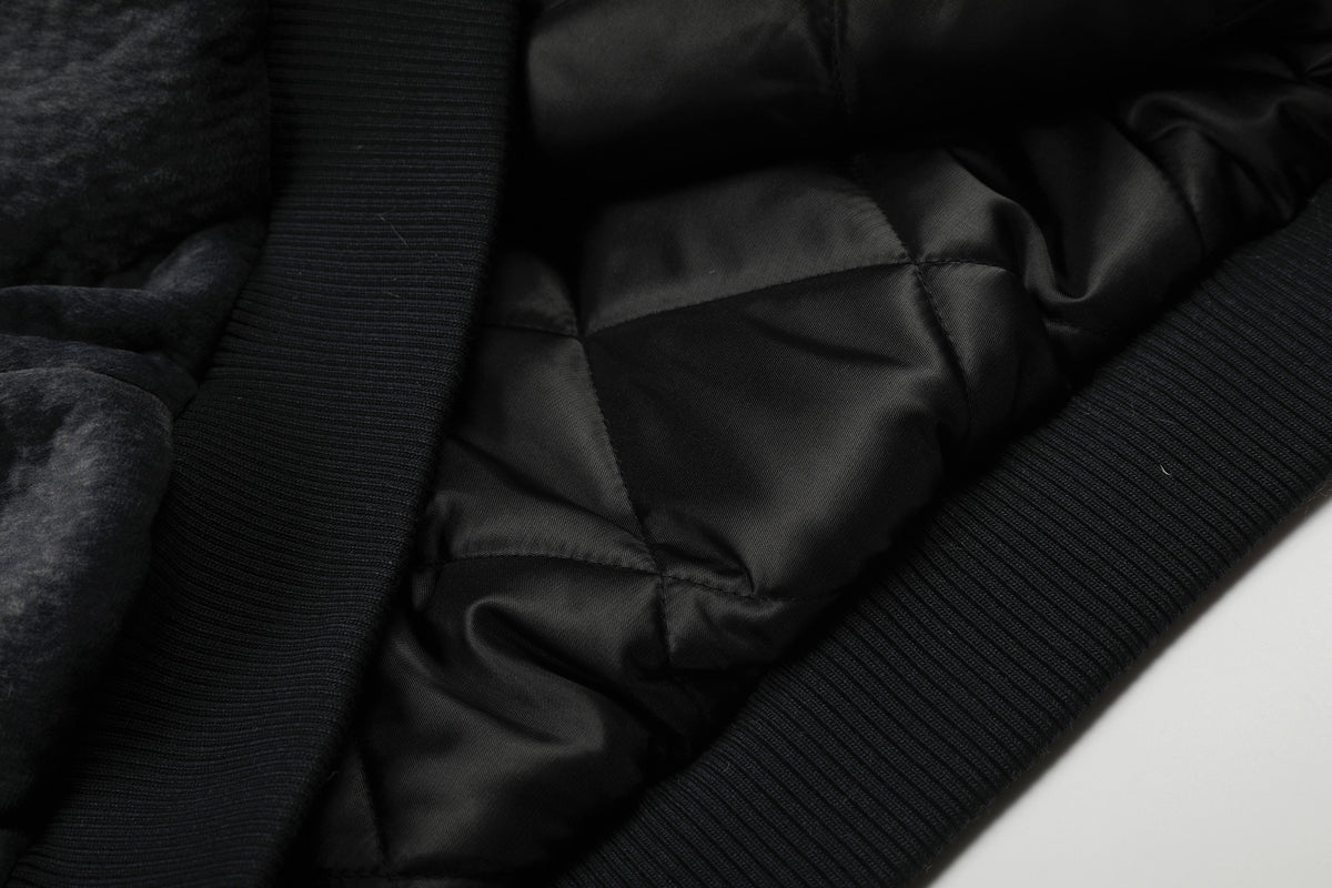 Deconstruction Fleece Lining Hooded Oversize Puffer Jacket WN27922