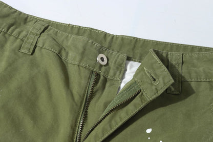 Damage Paint Splatter Multi Pocket Cargo Pants WN26031