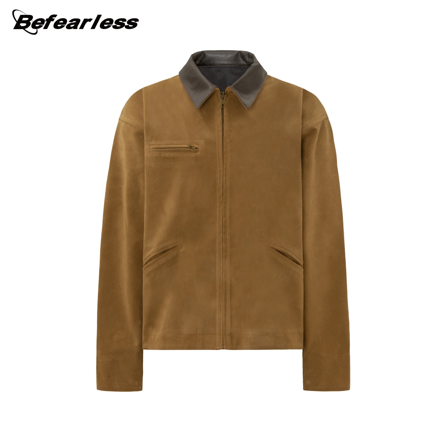 Color Block Turn-Down Collar Zip Jacket WN26190