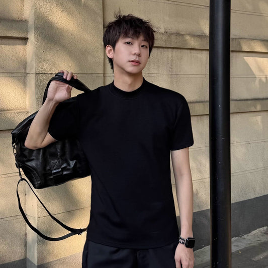 Mock Neck Short Sleeve T-Shirt WN25352