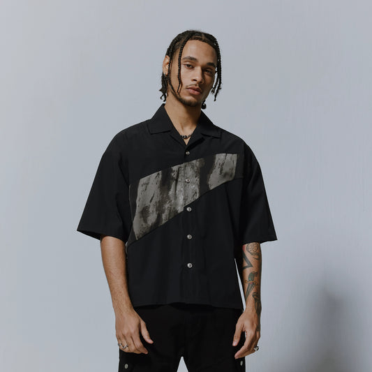 Marble Pattern Short Sleeve Shirt WN17476