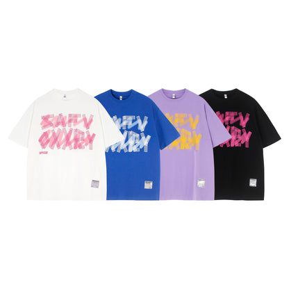Foam Letter Print Short Sleeve T-Shirt WN25791