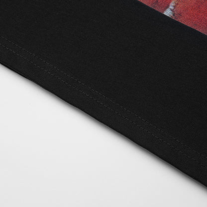 Lips Print Washed Oversize Short Sleeve T-Shirt WN18592