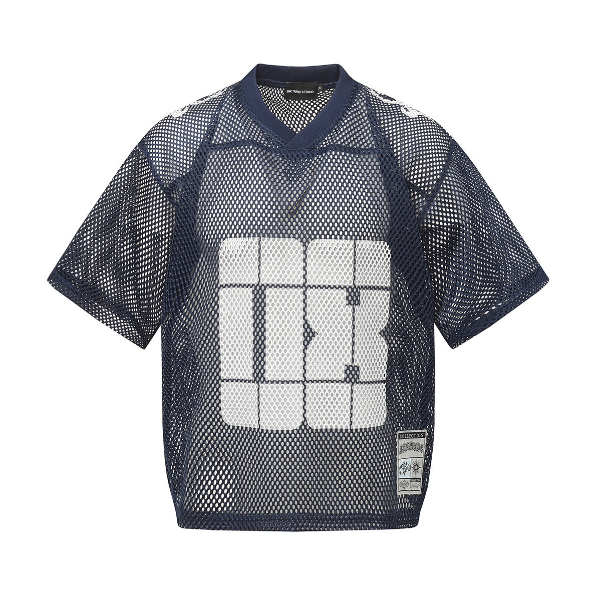 Mesh Number Print Short Sleeve T-Shirt WN25553
