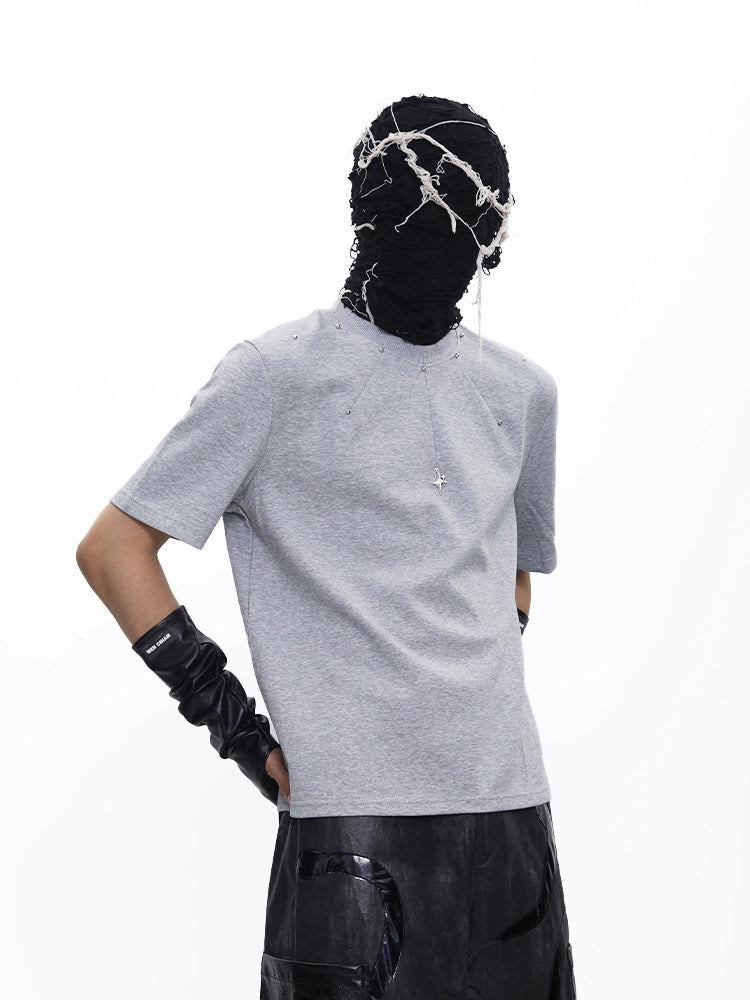 Studs Design Short Sleeve T-Shirt WN18680