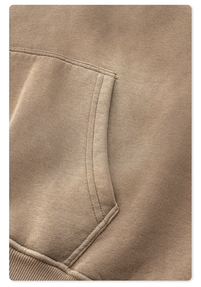 Oversize Fleece Lining Washed Pullover Hoodie WN9924