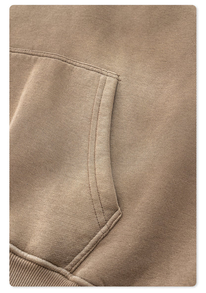 Oversize Fleece Lining Washed Pullover Hoodie WN9924