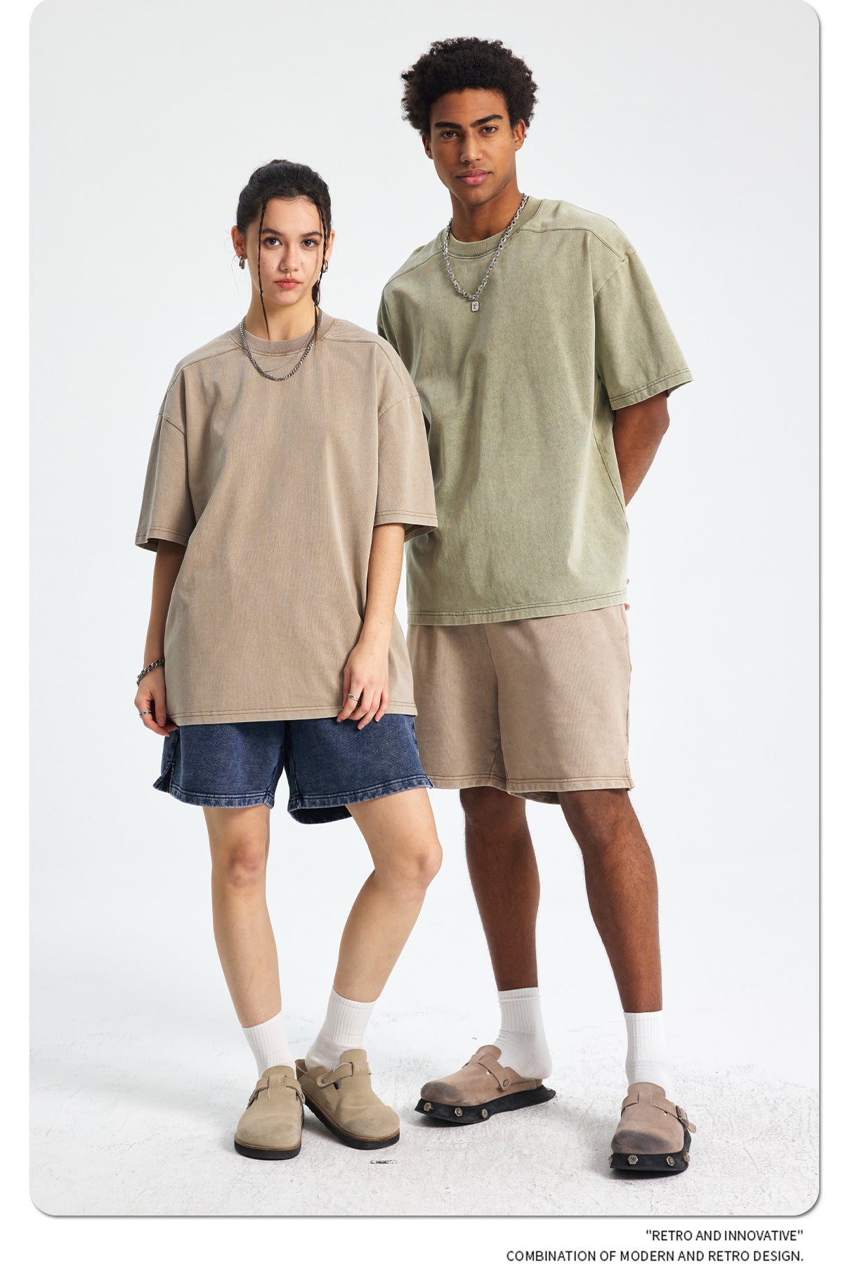 Washed Plain Oversize Short Sleeve T-Shirt WN16261