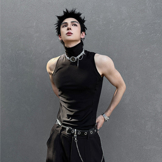 High-Neck Sleeveless T-Shirt WN25103