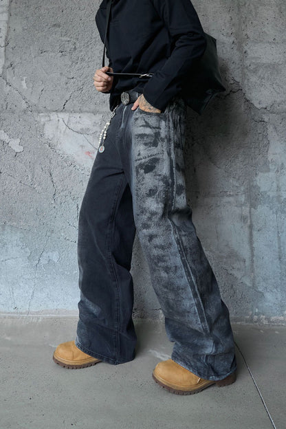 Washed Wide Leg Denim Jeans WN25408