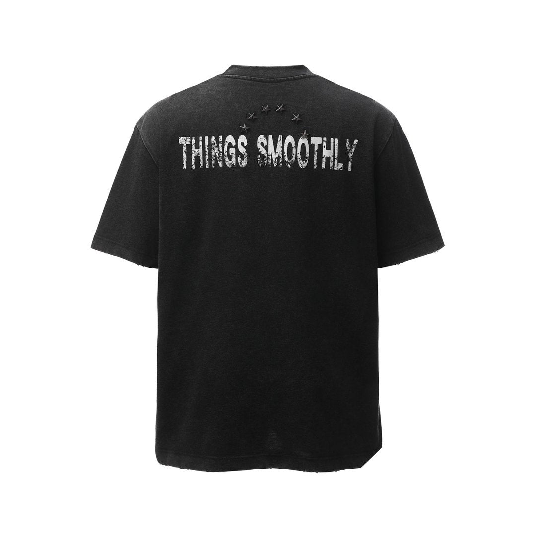 Heavyweight Metal Detail Short Sleeve T-Shirt WN26024