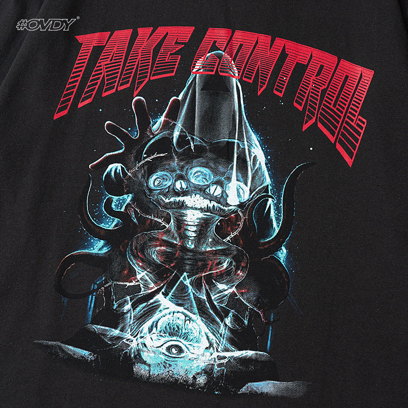 Creative Print Oversize Long Sleeve T-Shirt WN12456