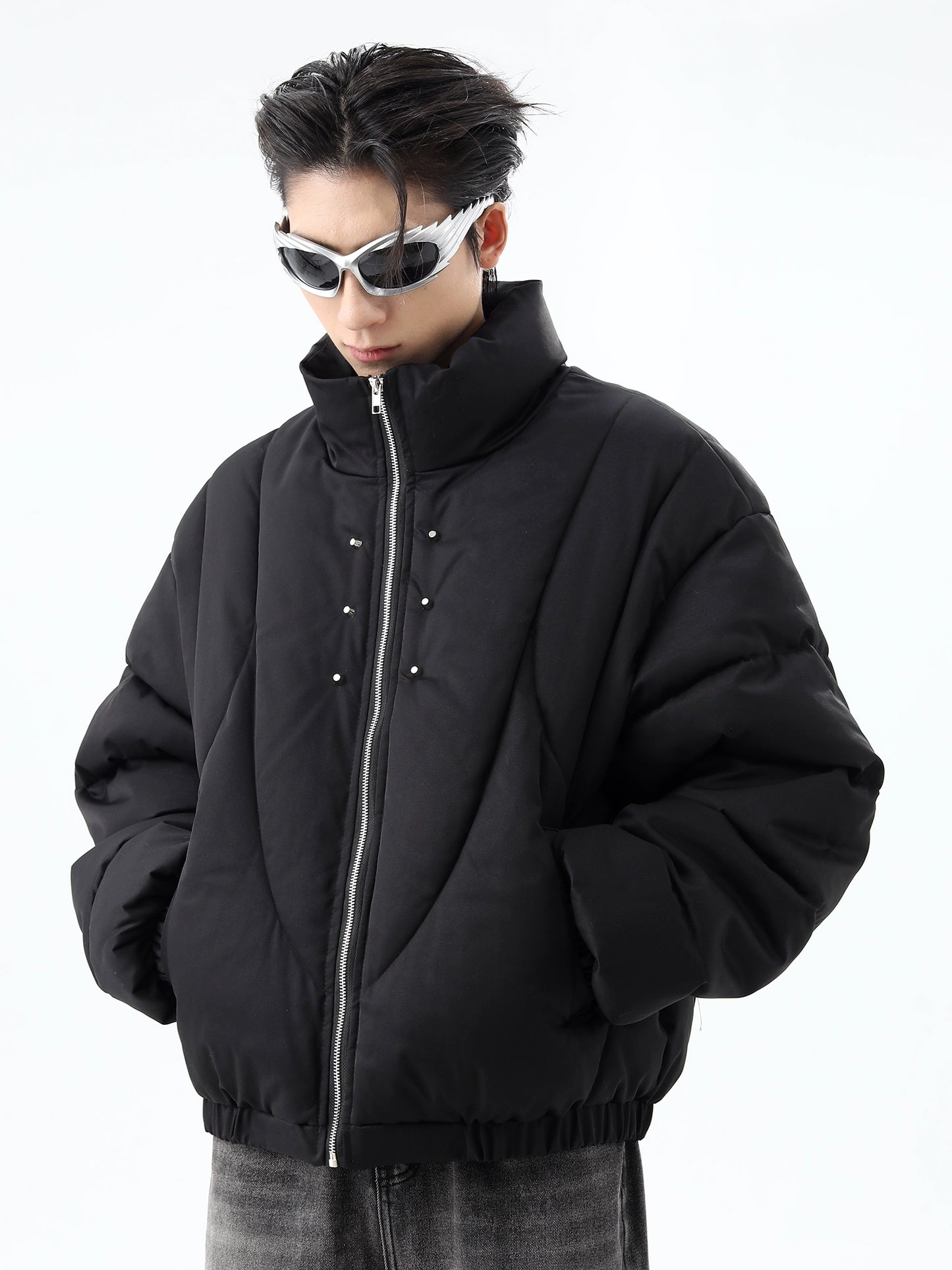 Short Stand-Neck Puffer Jacket WN10459